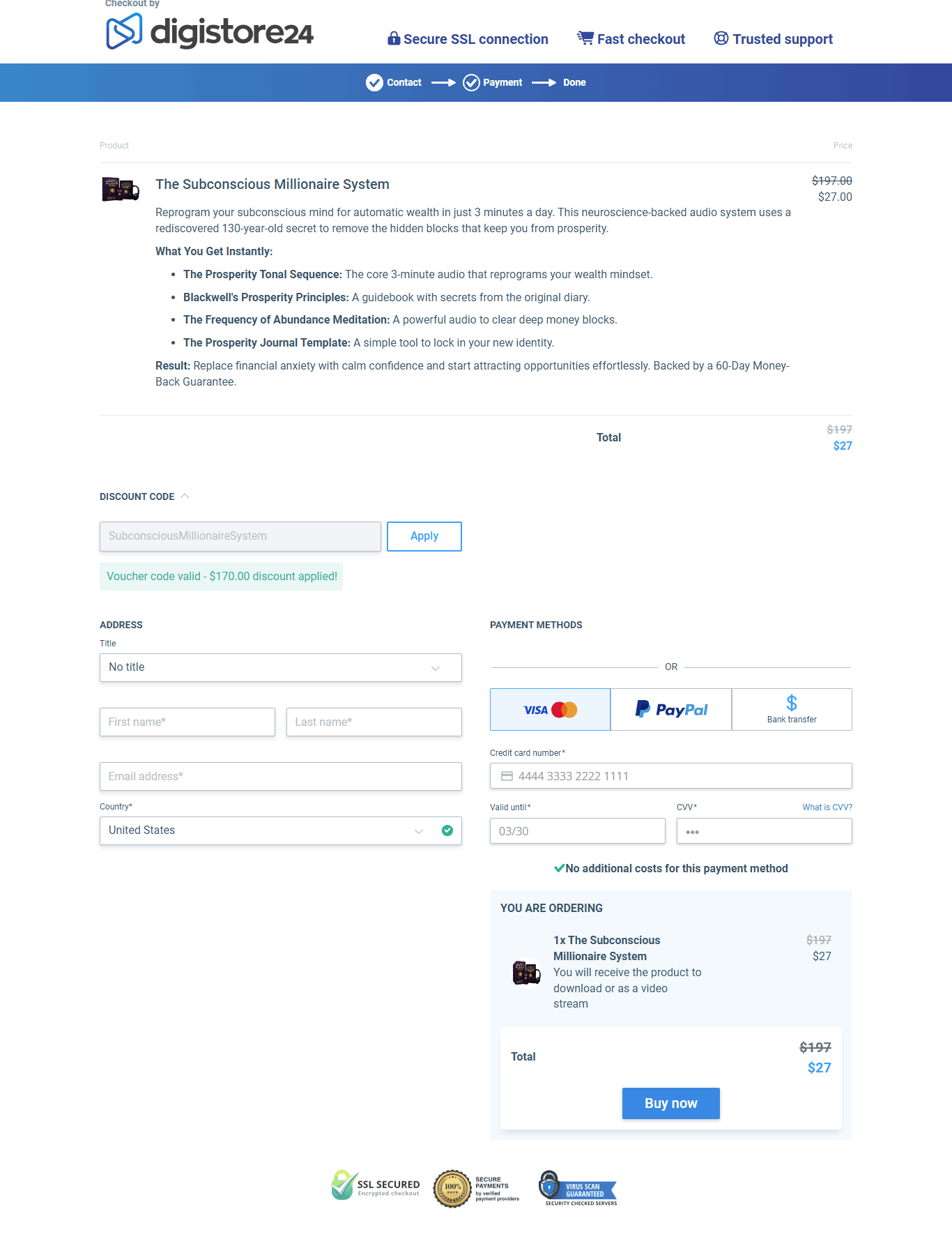 Checkout-The Subconscious Millionaire System